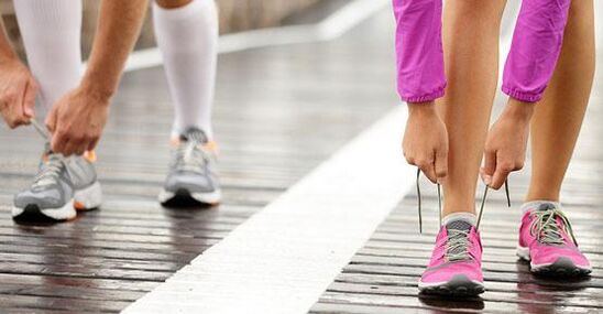 tie shoelaces before jogging to lose weight