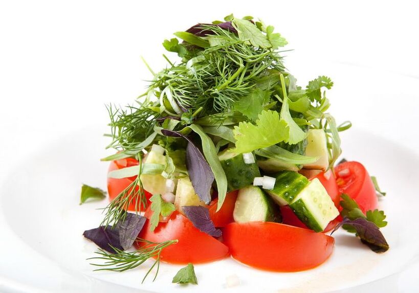 vegetable salad for a hypoallergenic diet