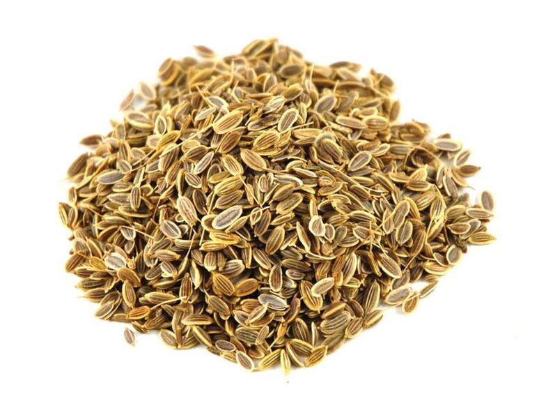 Dill seeds with a mild diuretic effect