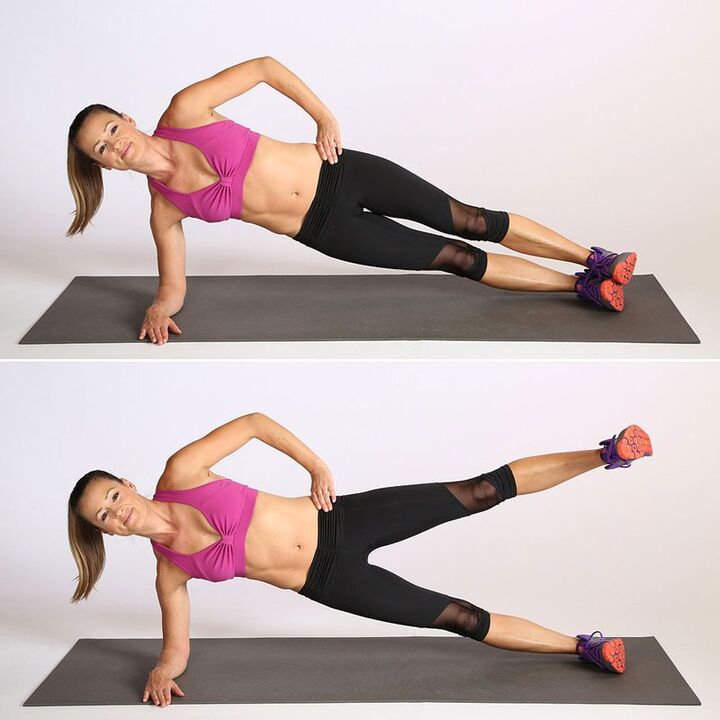 side plank with raised leg